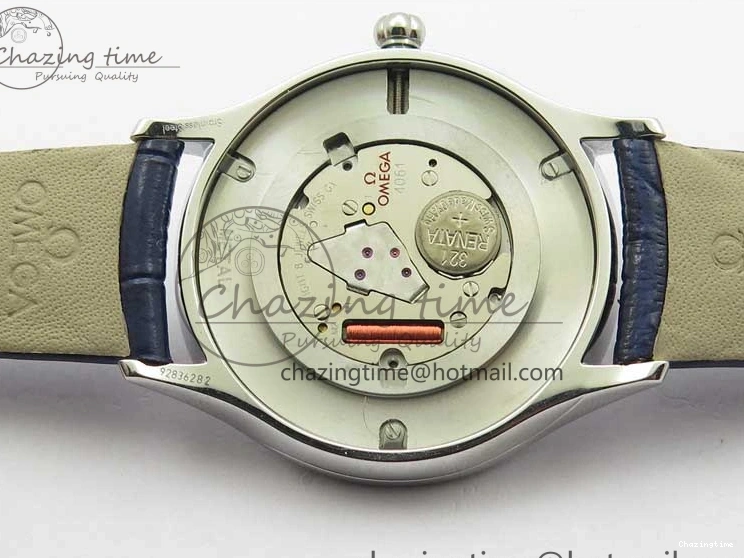 0422 Ladies’ De Ville Trésor Diamond Blue Dial Blue Fabric Watch OXF 1:1 Best Edition Swiss Quartz Upgraded 7892